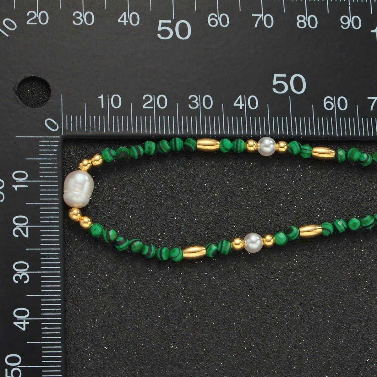 Green Malachite Beaded Necklace