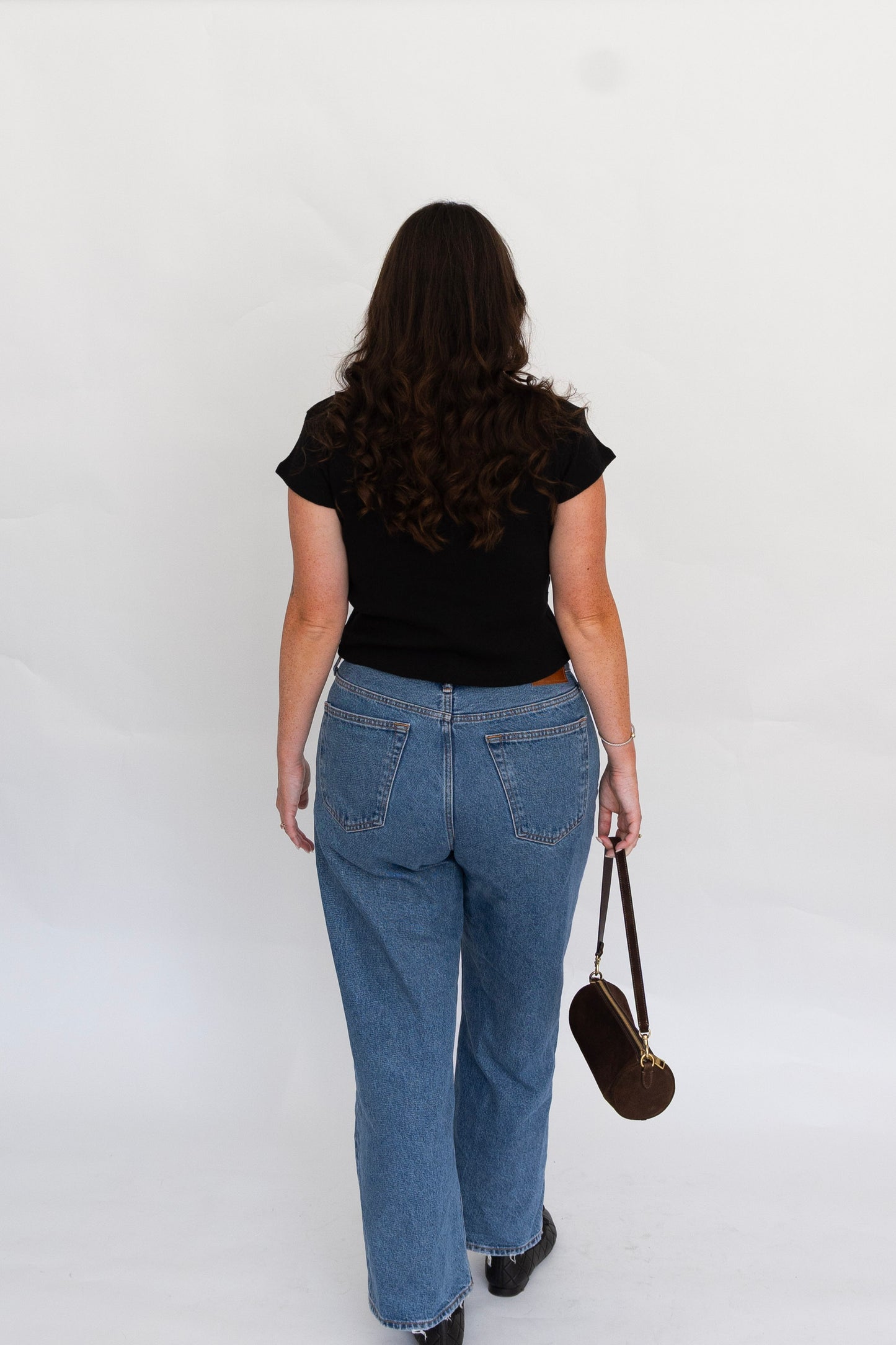 Madeline Baby Tee | Black Pointelle
