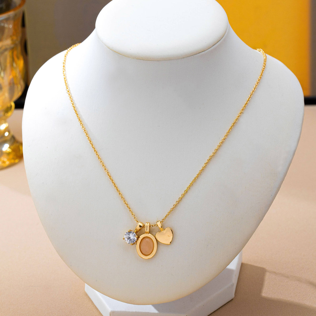 Cluster Rhinestone Necklace