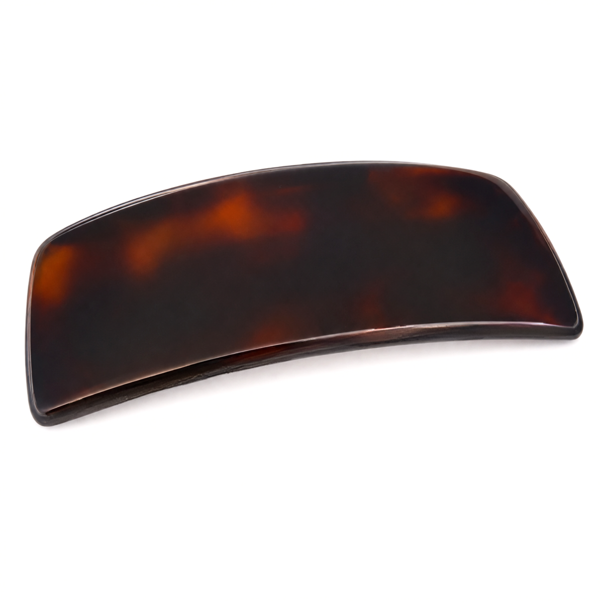 Large Rectangle Tortoise Shell Hair Barrette