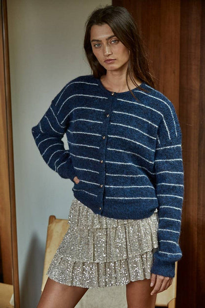 Celia Striped Cardigan