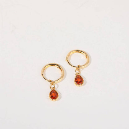 Birthstone Teardrop Earrings