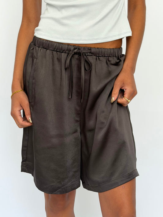 Annalise Long Satin Shorts