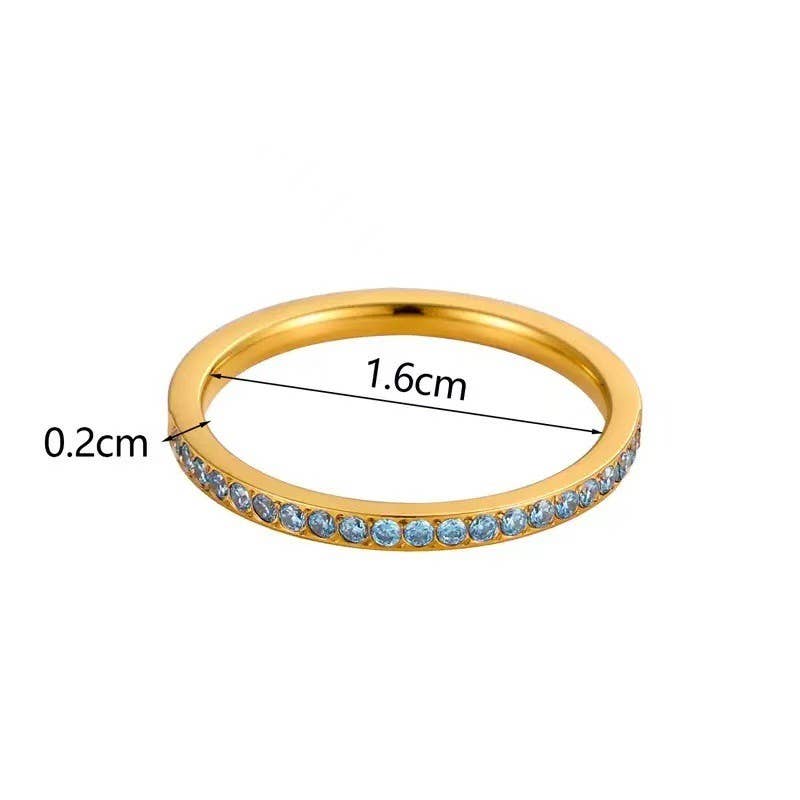 Rhinestone Band Ring