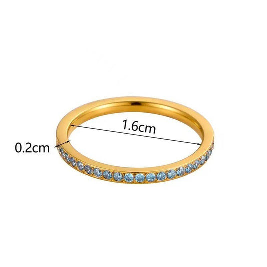 Rhinestone Band Ring