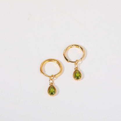 Birthstone Teardrop Earrings