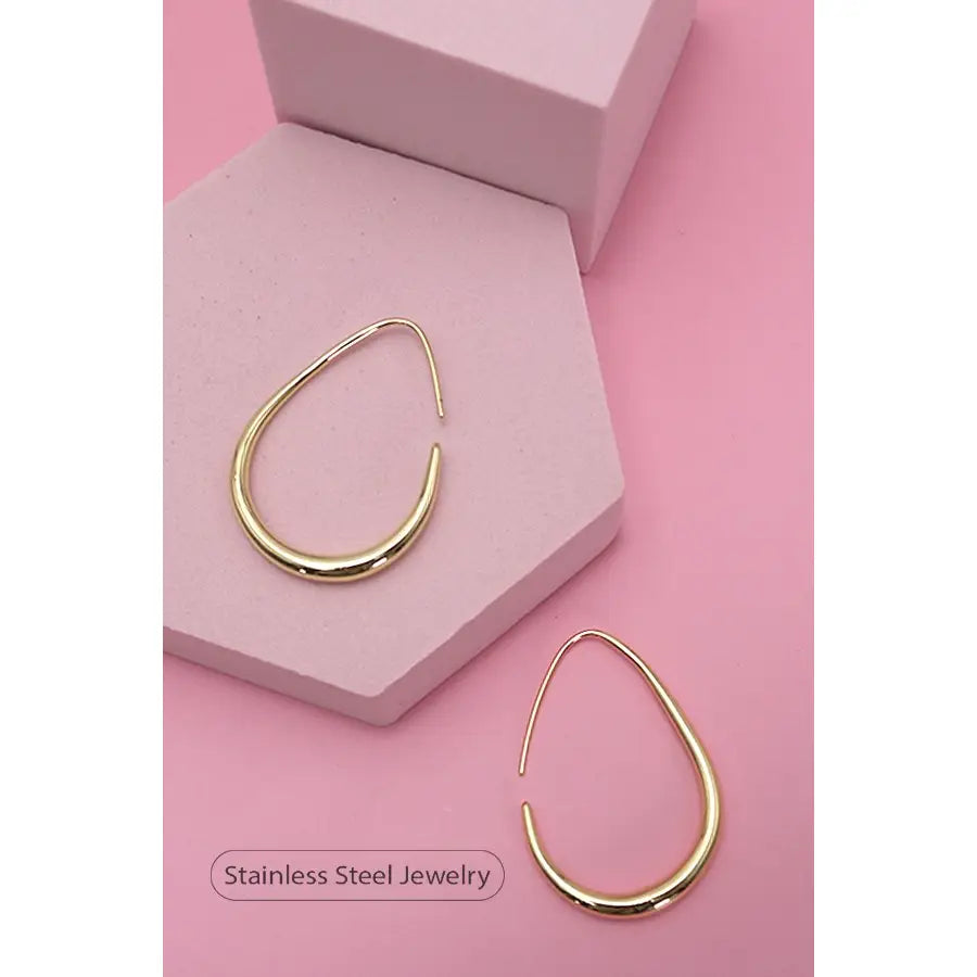 Teardrop Thin Hoops