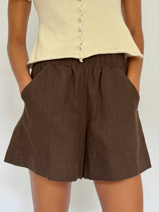 Lee Linen Shorts | Brown