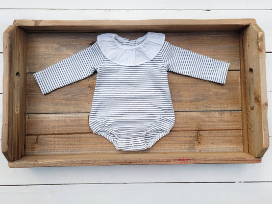 Striped Collar Onesie