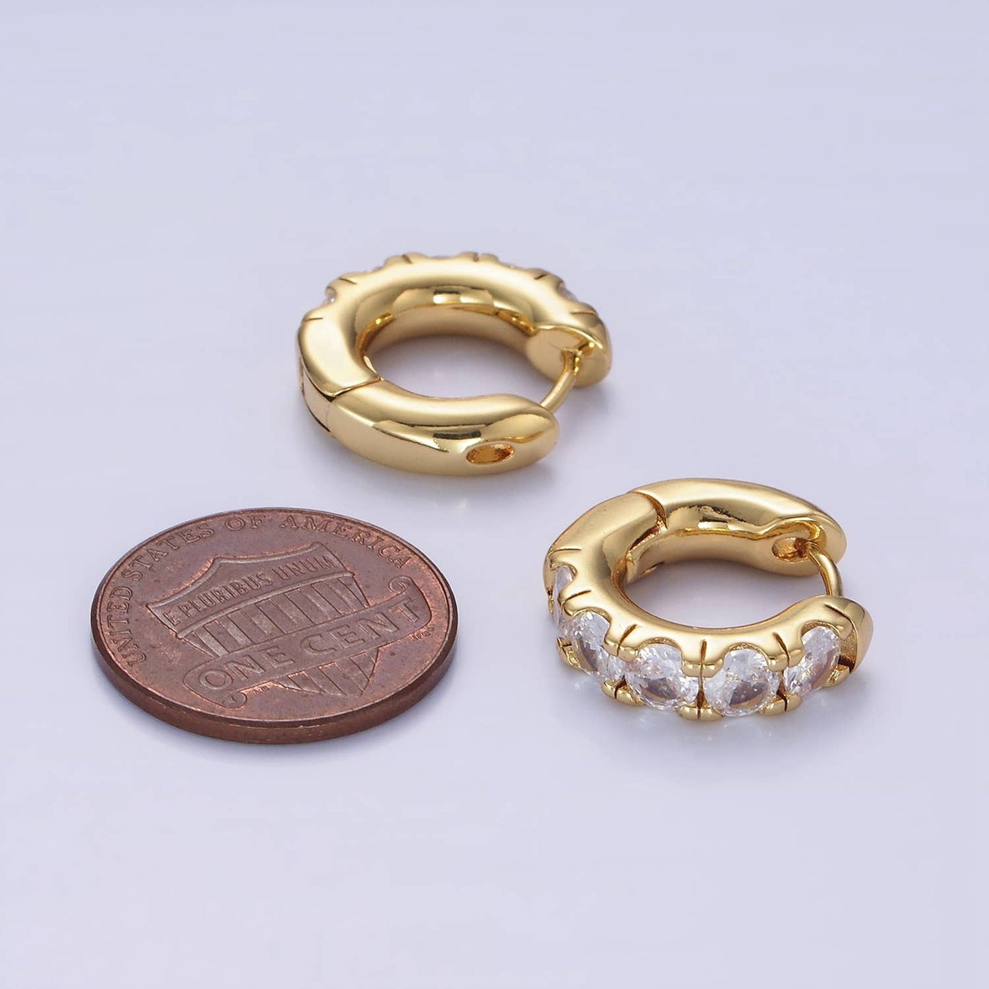 Jeweled Huggie Earrings
