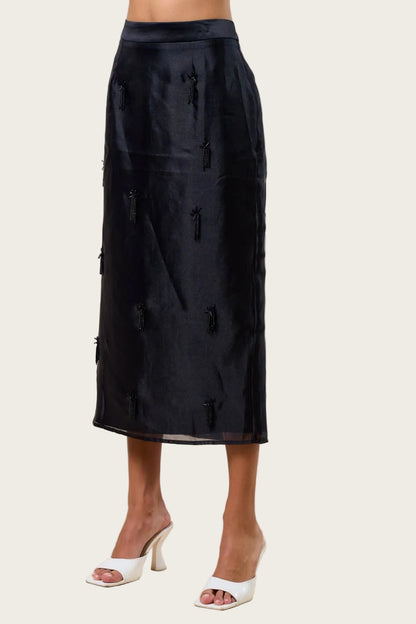 Beaded Chiffon Skirt