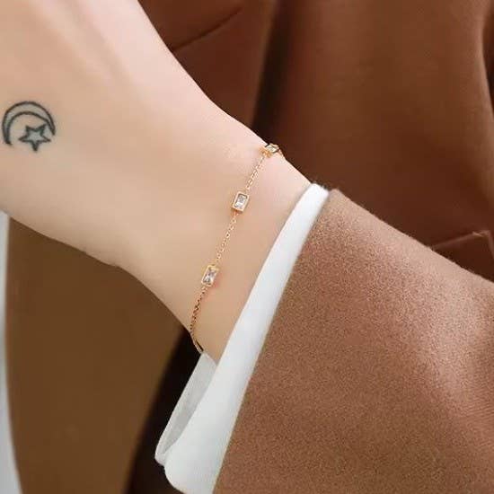 Rectangle Rhinestone Bracelet