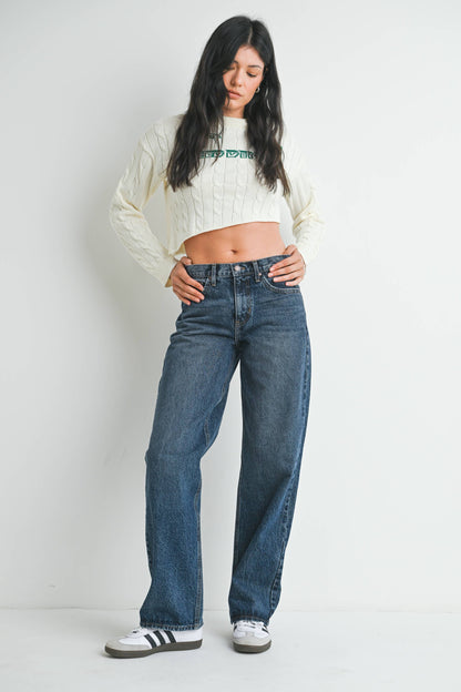 Relaxed Straight Leg Jeans