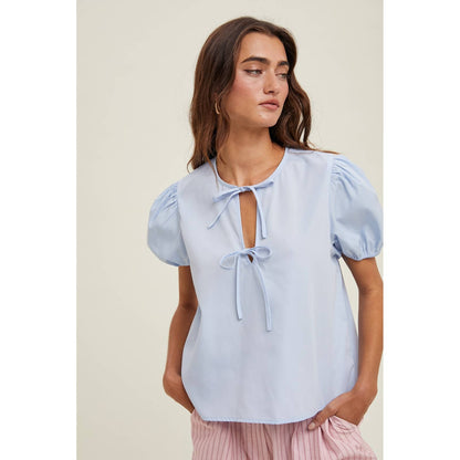 Poplin Bow Blouse