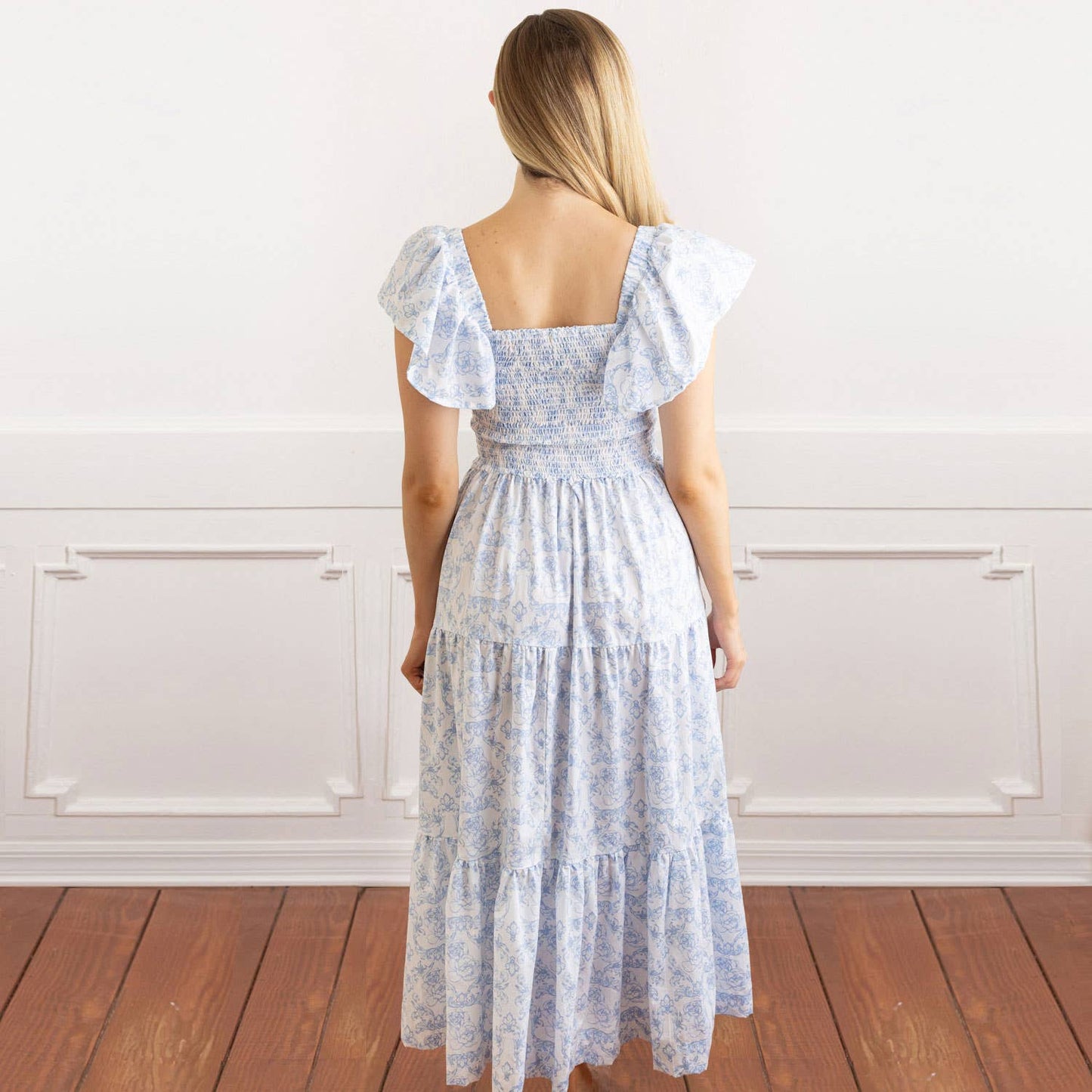 French Rose Smocked Dress