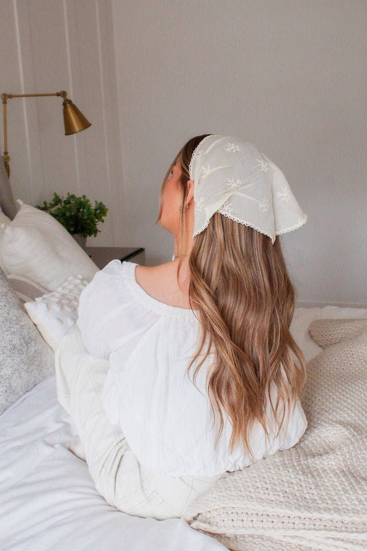 Cream  Hair Scarf