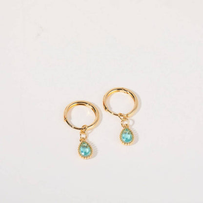 Birthstone Teardrop Earrings