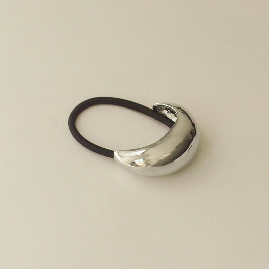 Narrow Crescent Metal Hair Tie