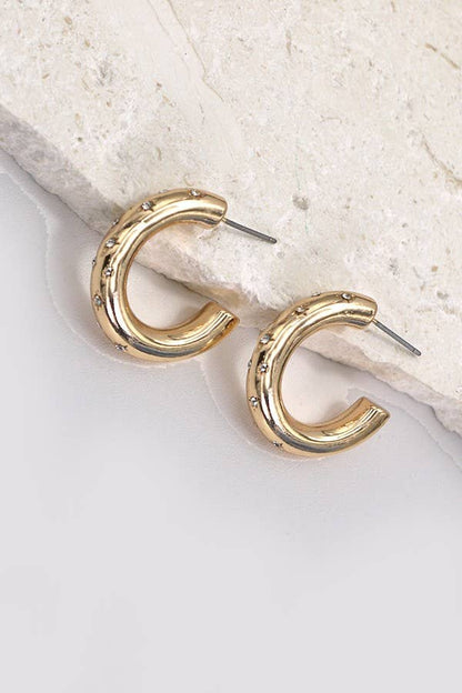 Studded Hoop Earrings