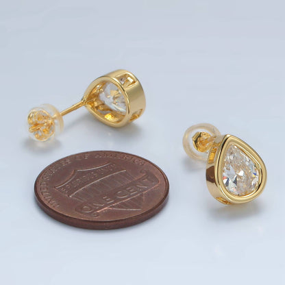 Tear Drop Stud Earrings