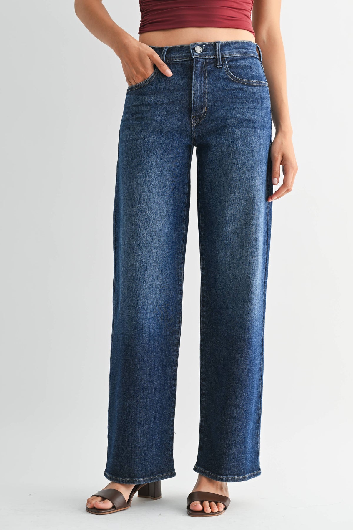 Loose Straight Regular Hem Jeans