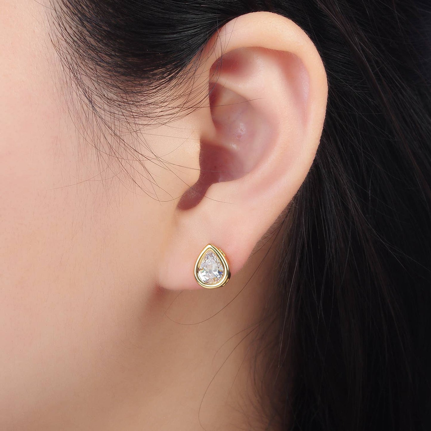 Tear Drop Stud Earrings
