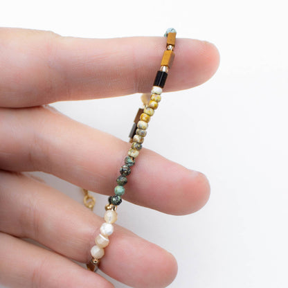 Natural Stone Mixed Bead Bracelet