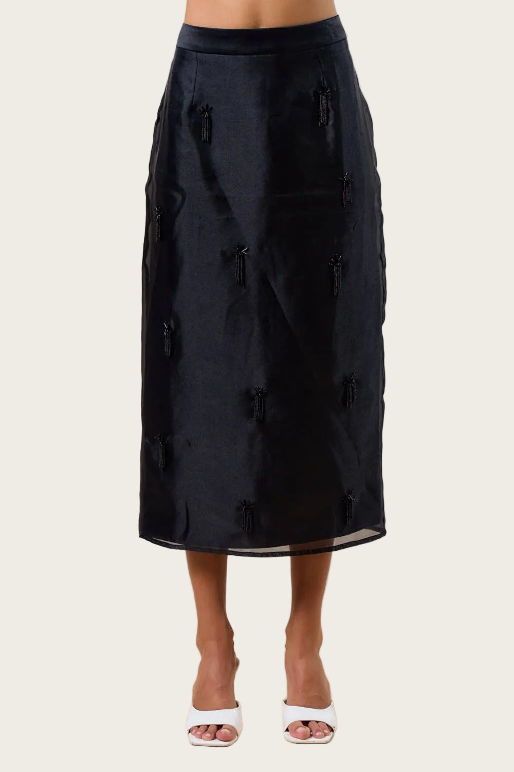 Beaded Chiffon Skirt