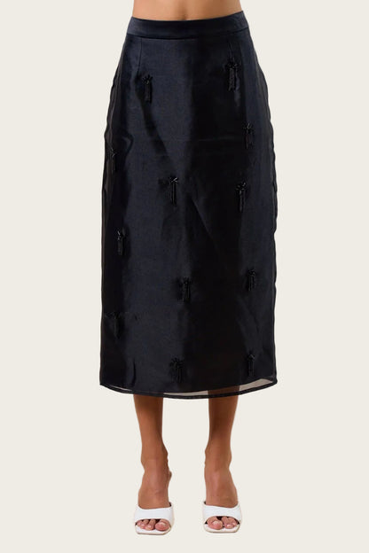 Beaded Chiffon Skirt