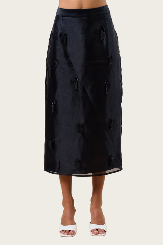 Beaded Chiffon Skirt