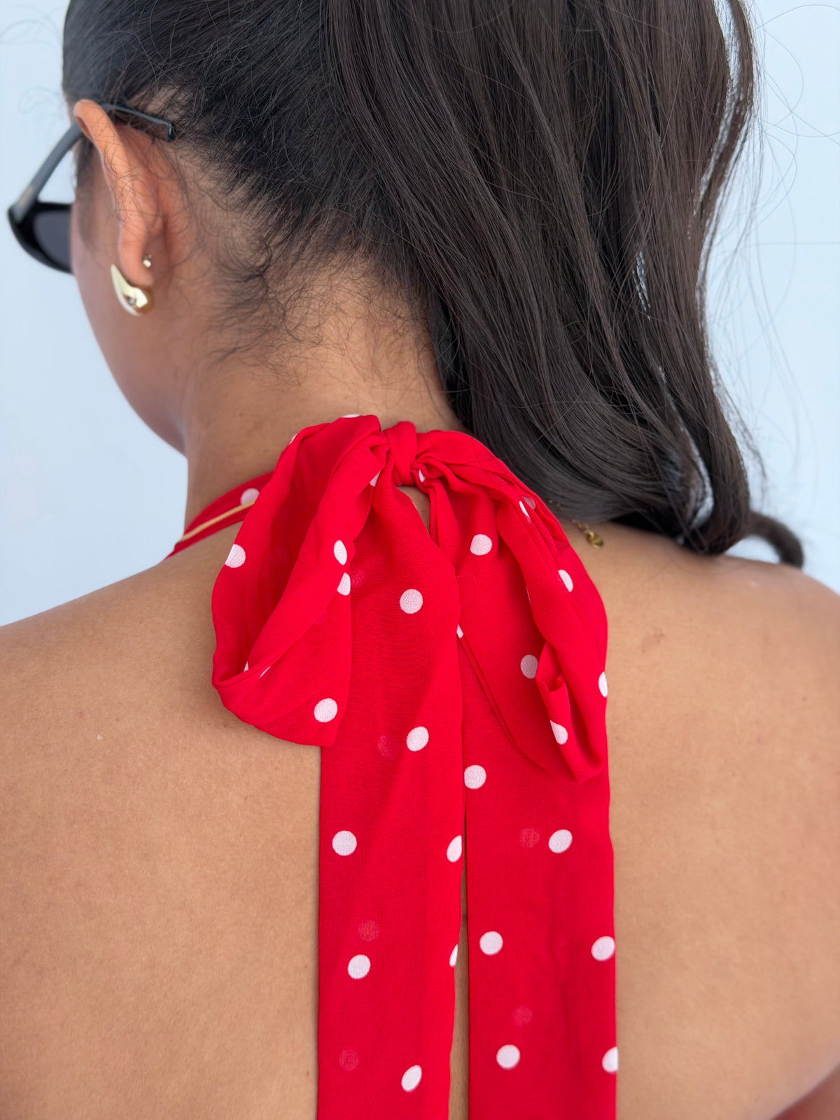 Sweetheart Polka Dot Halter Top