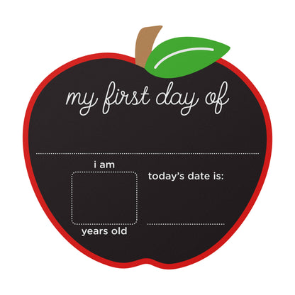Apple Chalkboard Sign - Reversible for First & Last Day of School