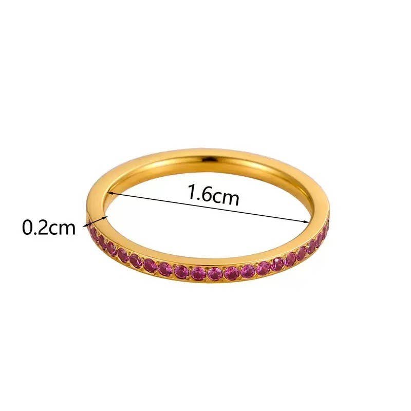 Rhinestone Band Ring