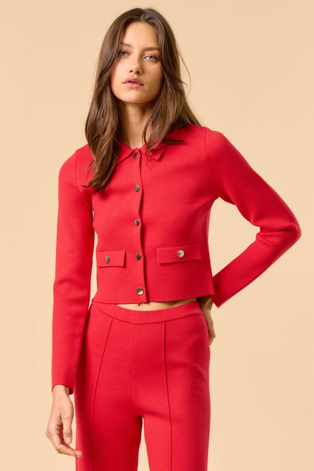 Button-Down Sweater Top