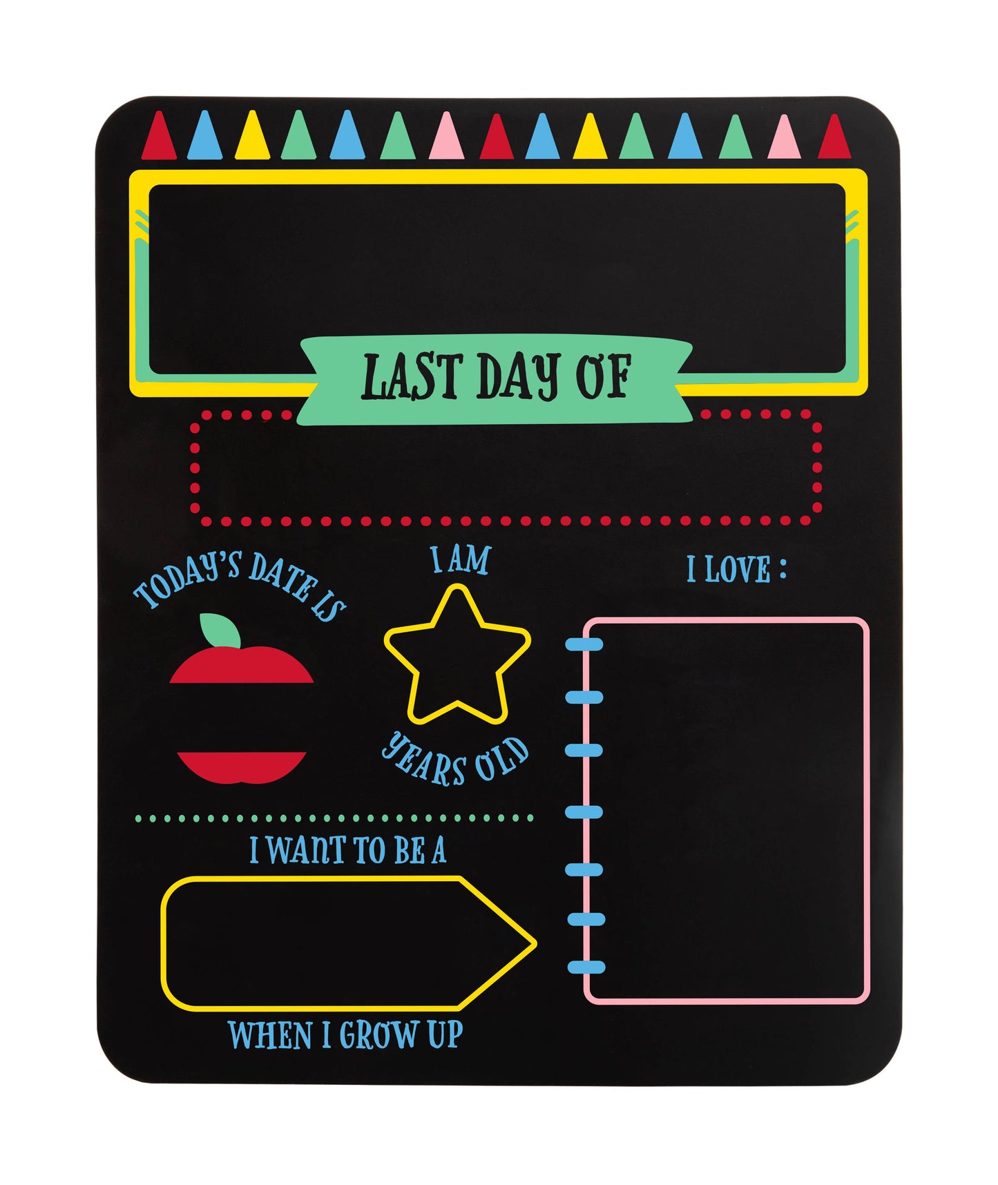 First & Last Day of School Chalkboard Sign
