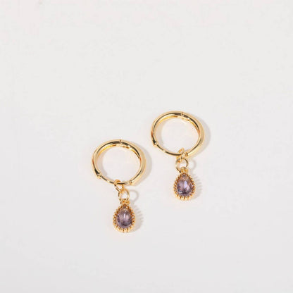 Birthstone Teardrop Earrings