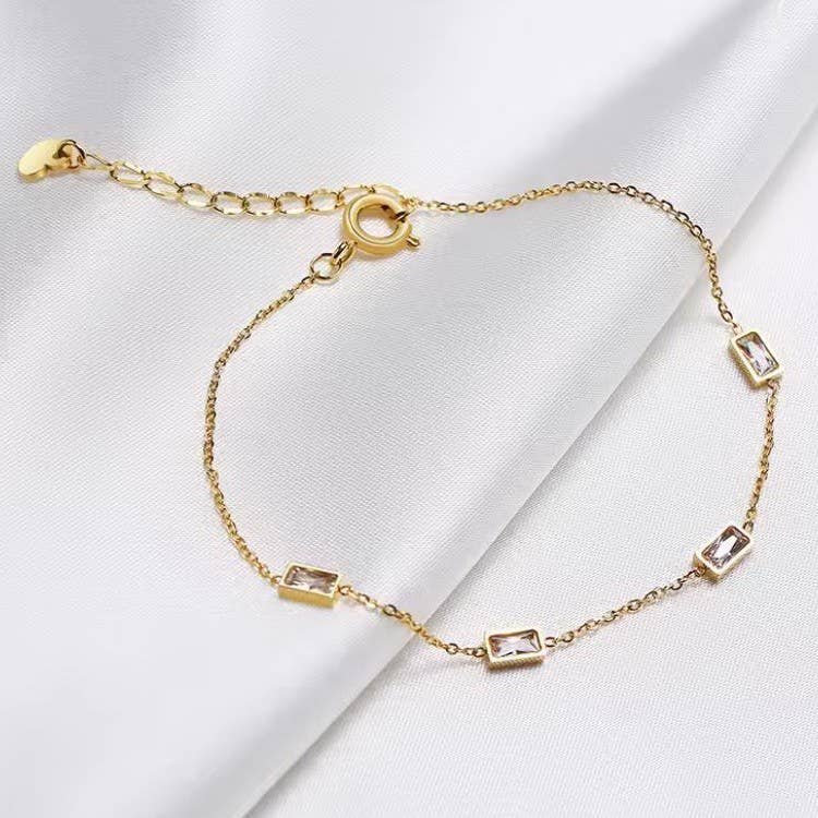 Rectangle Rhinestone Bracelet
