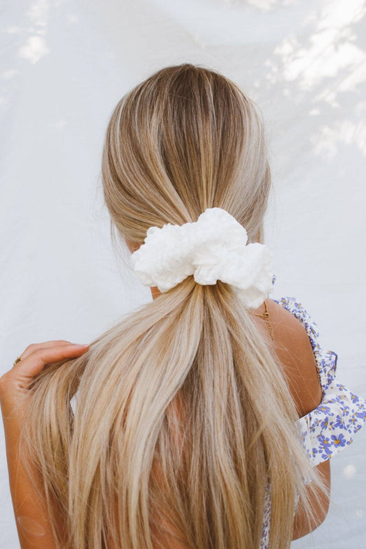 White Jumbo Scrunchie