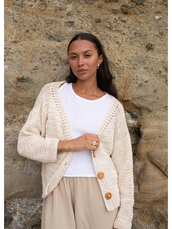 Nora Crochet Cardigan by Honest Cotton