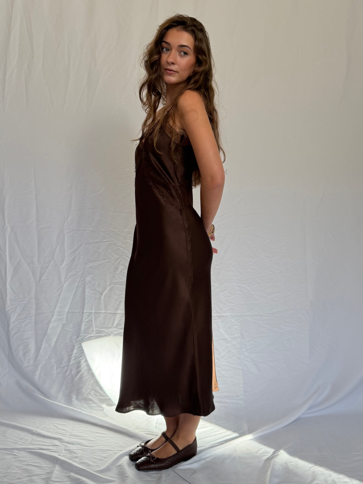 Laney Lace Midi Dress | Mocha