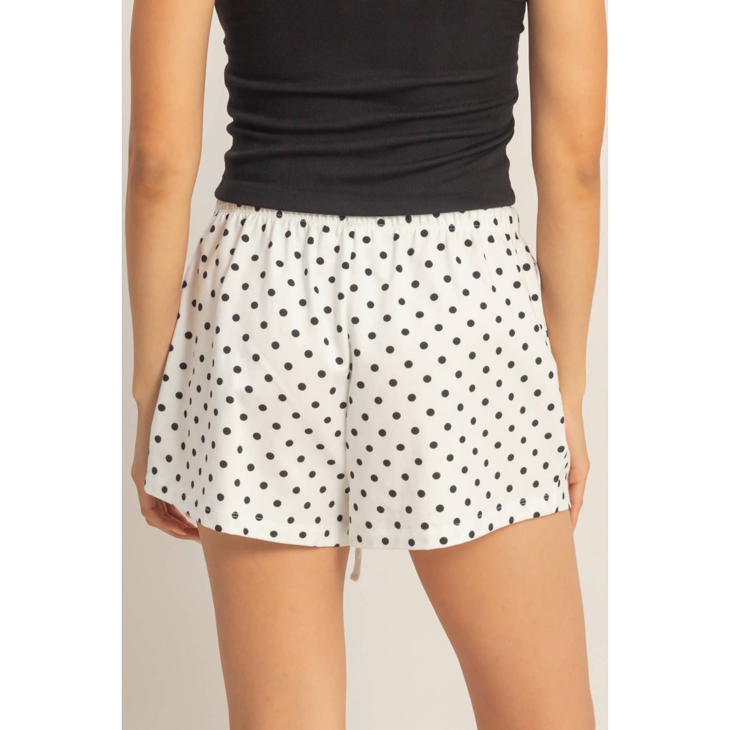 Polka Dot Drawstring Shorts