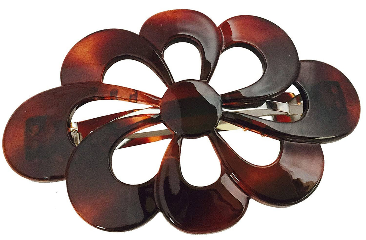 Large French Flower Shell Barrette