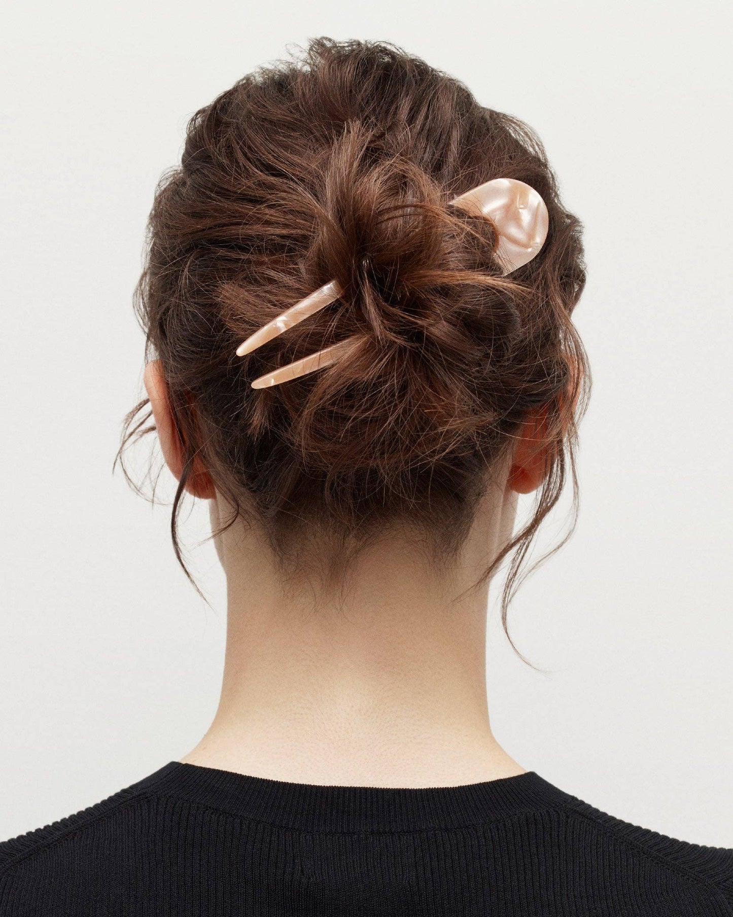 French Hair Pin in Blue Horn