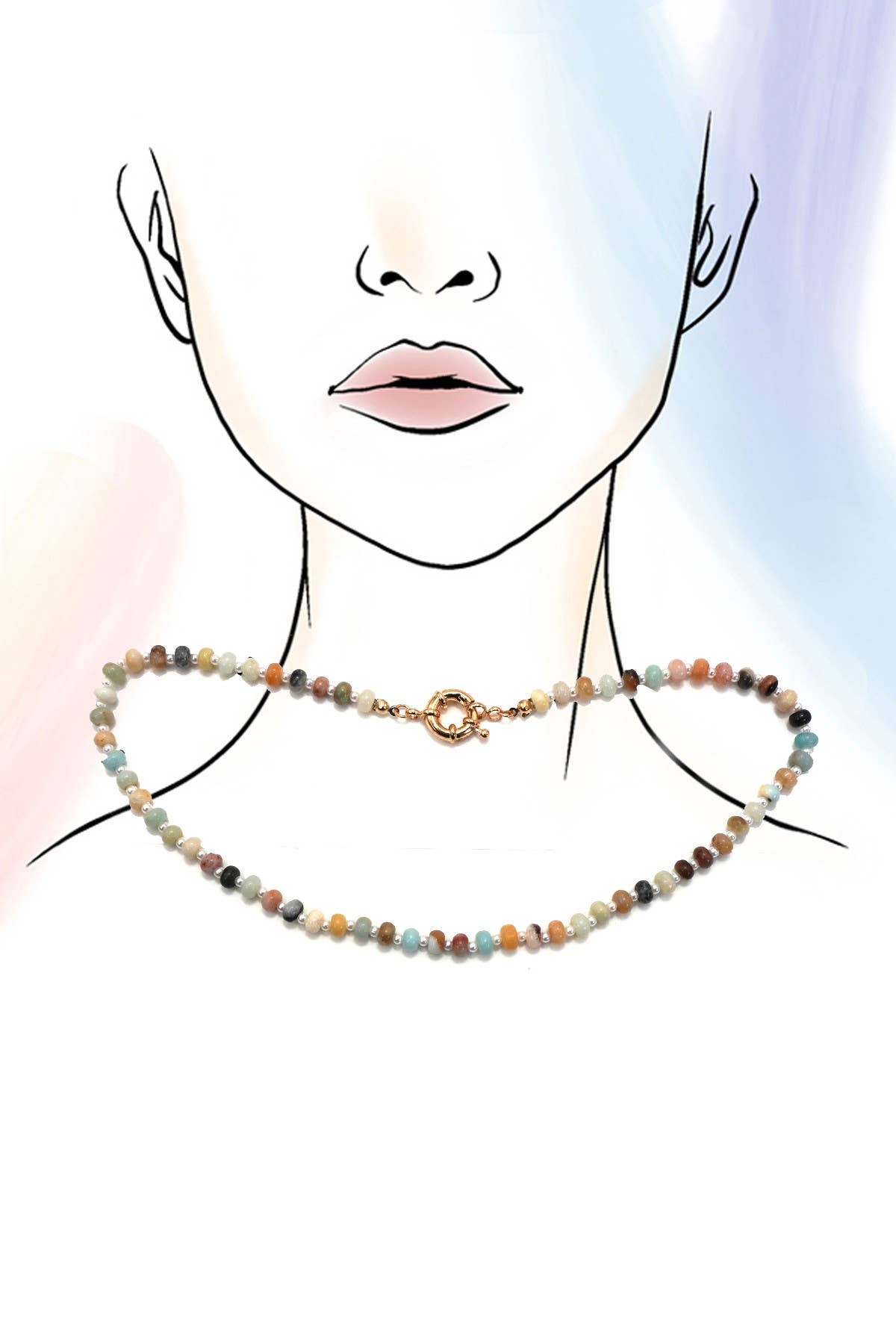 Clasp Beaded Necklace