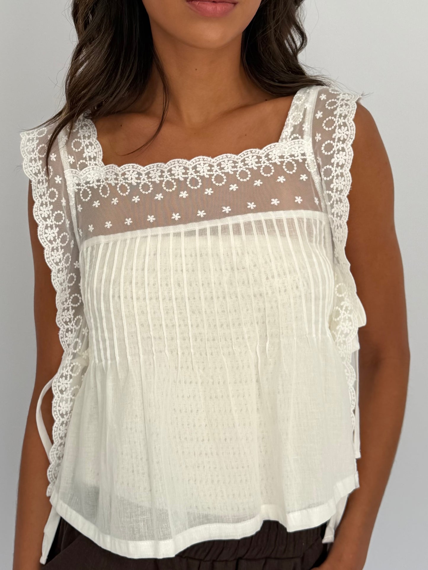 Julie Self-Tie Cotton Top