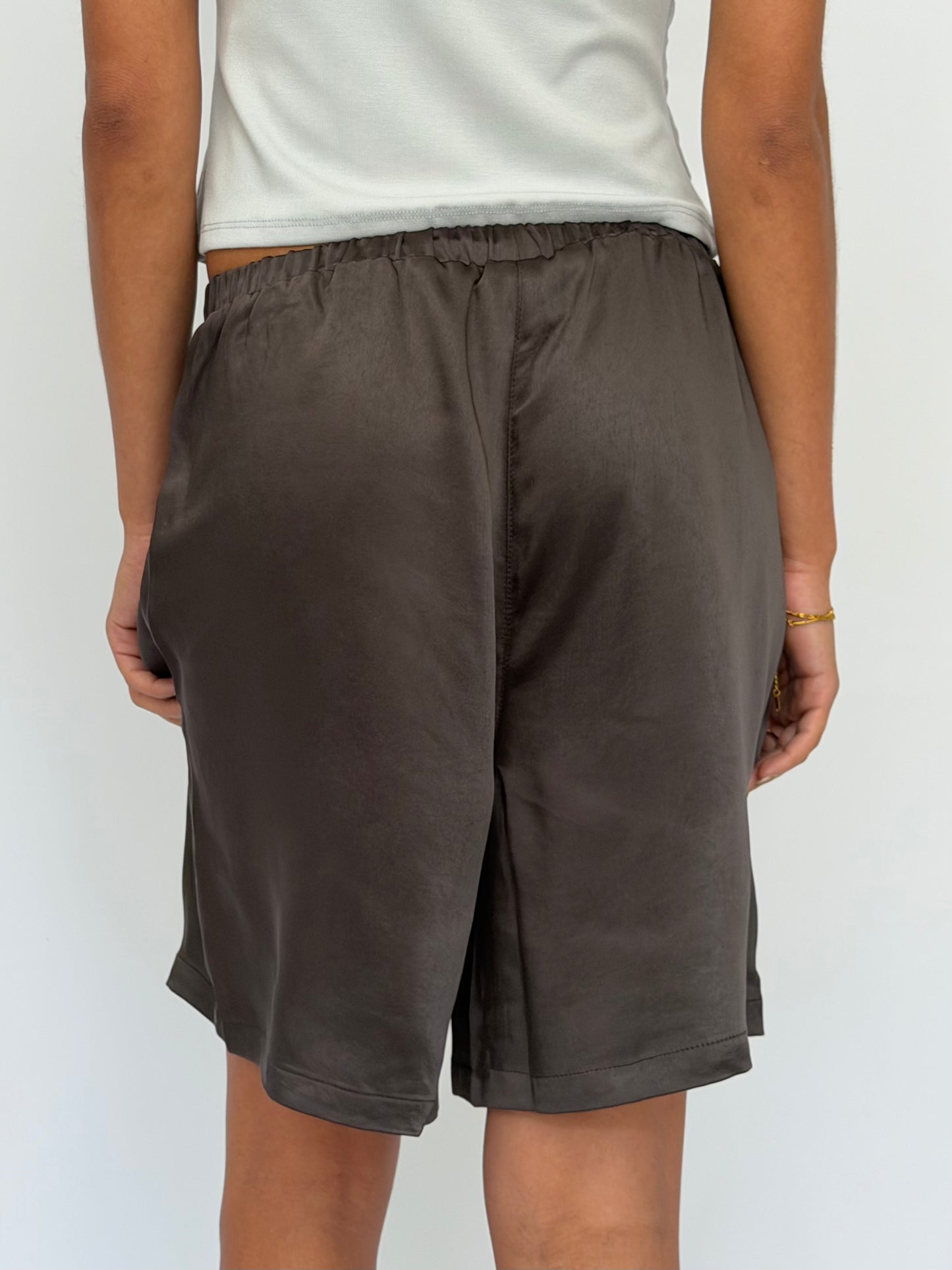 Annalise Long Satin Shorts