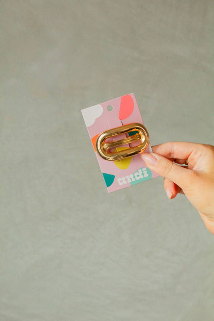Metal Oval Barrette