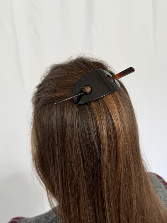 French Oval and Stick Barrette