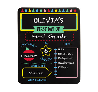 First & Last Day of School Chalkboard Sign