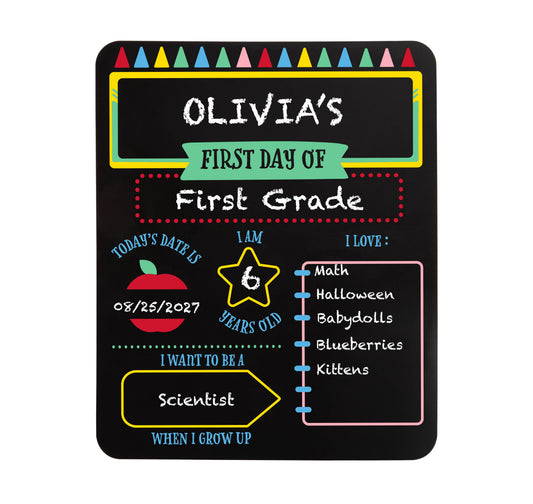 First & Last Day of School Chalkboard Sign